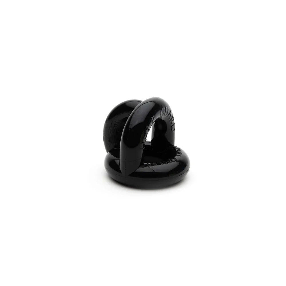 Black glossy plastic ring with unique intertwined design featured in half guard by sport fucker black article