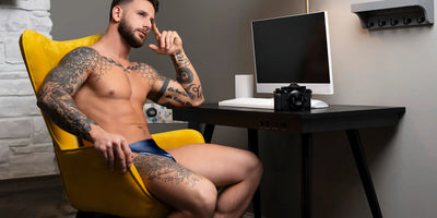 Bold men's underwear, jockstraps, and bodywear from Male Power—body-positive intimate styles for gay men who dress with confidence.