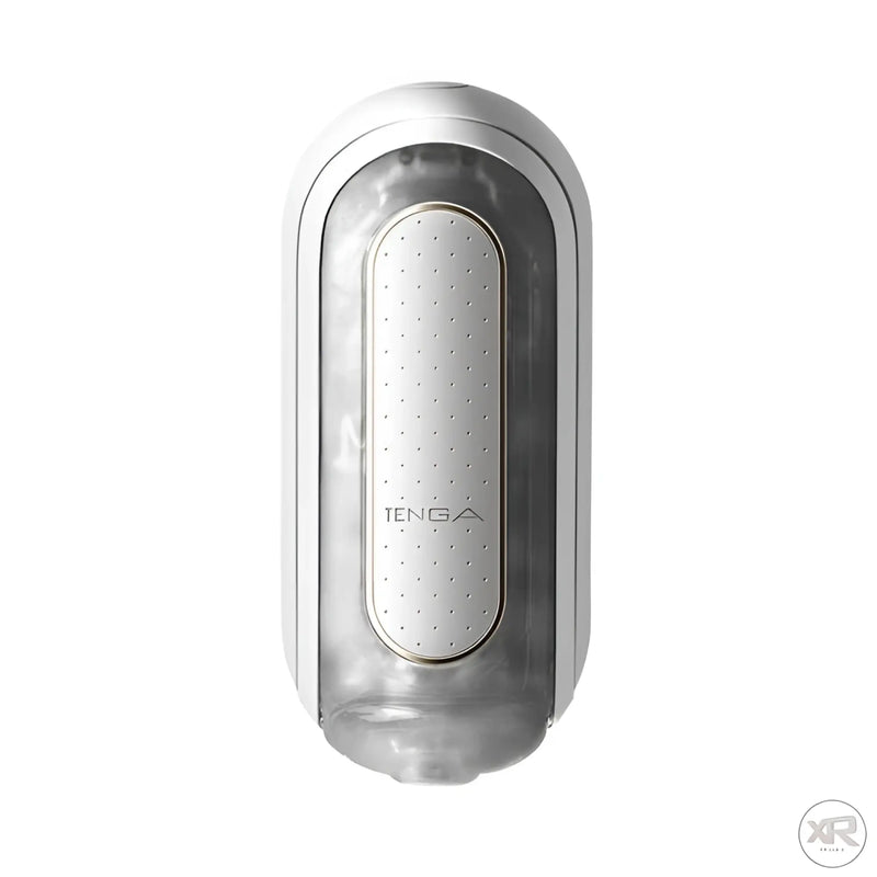 A white, oval-shaped object features a perforated panel over dark transparency.