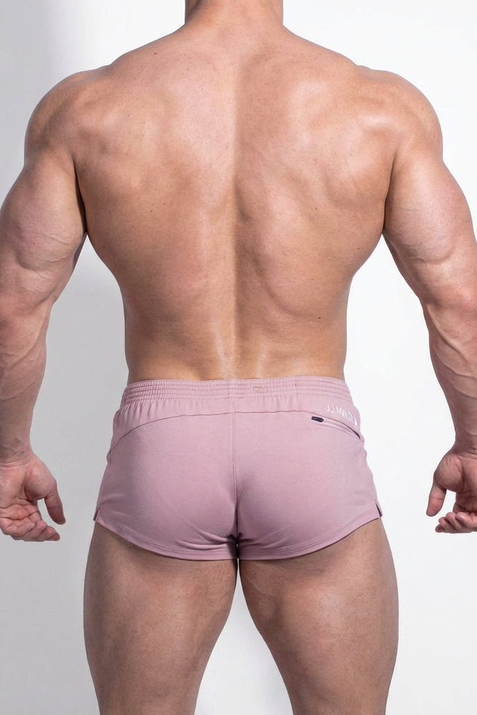 JJ Malibu Men's Stretch-It 2" Short Shorts - Raspberry Glace