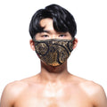 MetroMaleWear Face Mask Metal Paisley Gold 0111-61