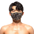 MetroMaleWear Face Mask Metal Paisley Silver 0111-63