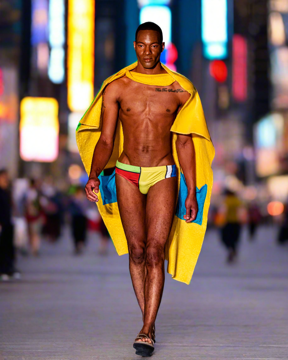 Maris Equi ModRian Men's Mondrian Inspired Swim Briefs