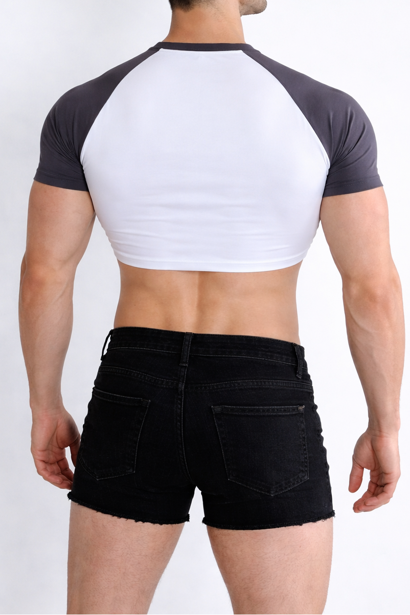 JJ Malibu Men's Muscle-Fit Crop Tee - Rebel Bloom