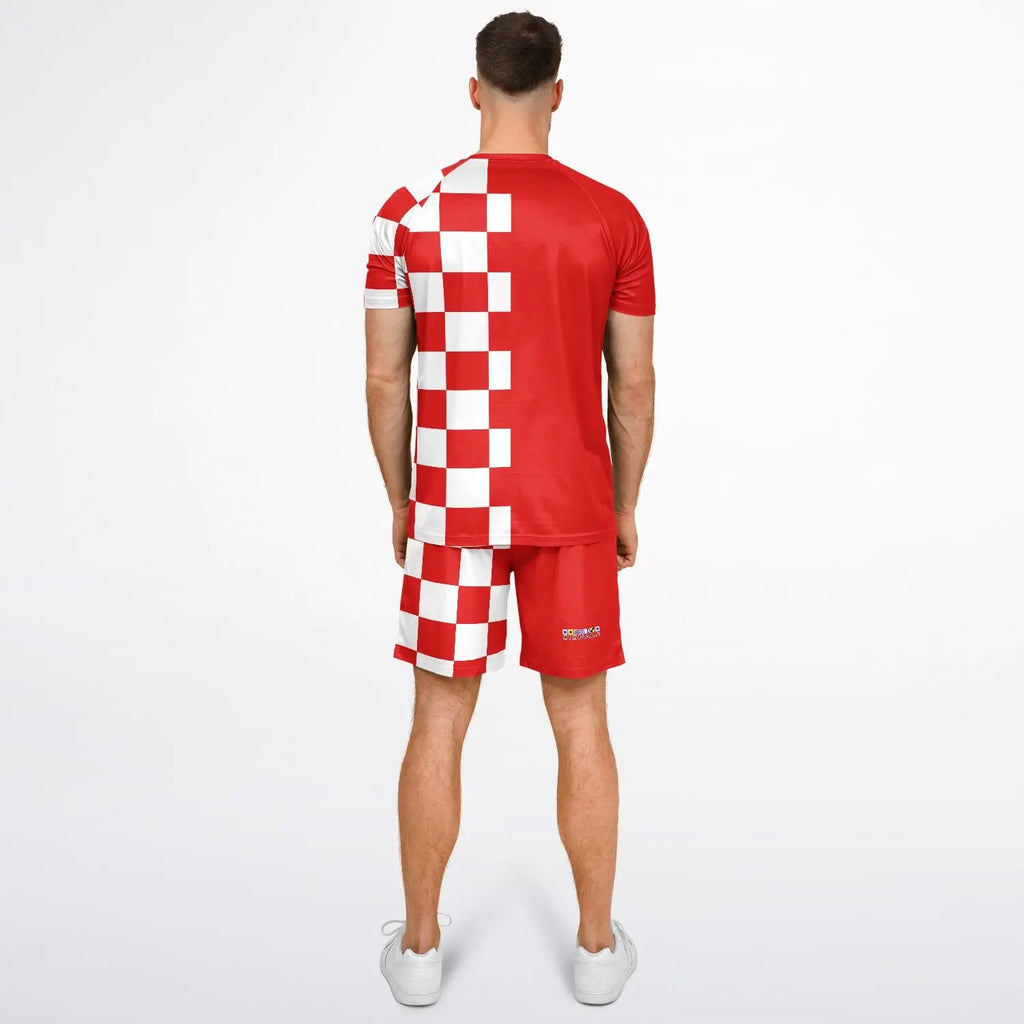 Conjunto de pantalón corto y top Maris Equi para hombre inspirado en la bandera de señales náuticas "DANGER"