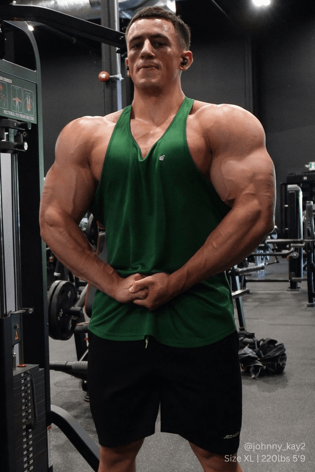 Jed North Schnelltrocknender Bodybuilding-Workout-Stringer – Smaragdgrün