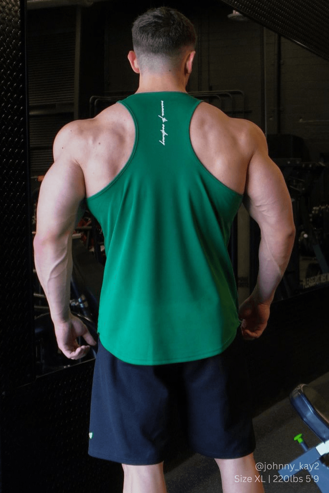 Jed North Schnelltrocknender Bodybuilding-Workout-Stringer – Smaragdgrün