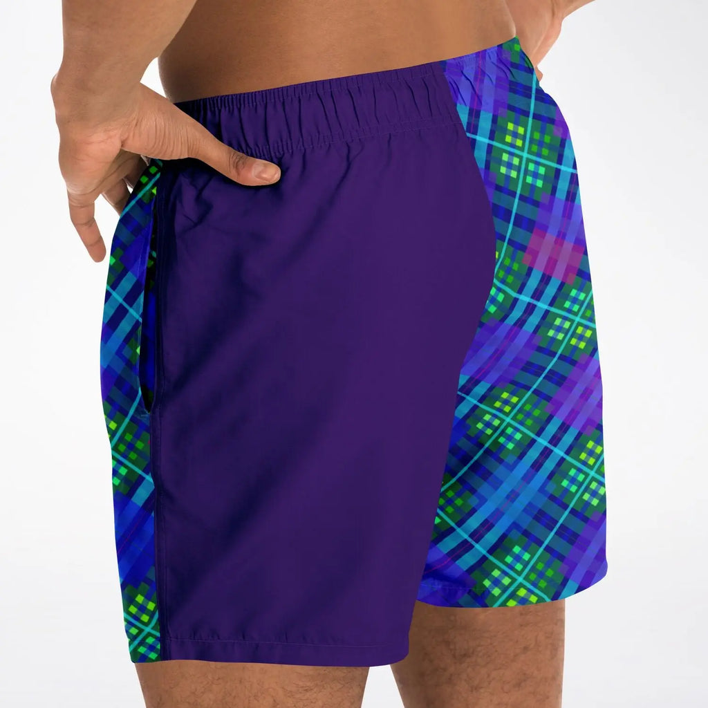 Maris Equi Badehose mit blauem Tartanmuster für Herren