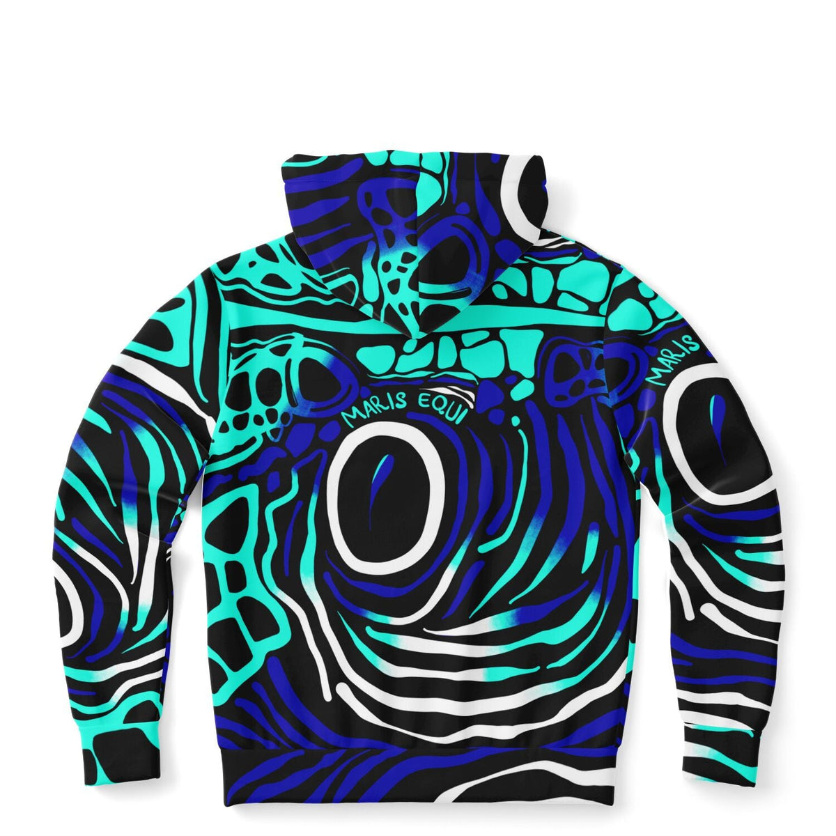 Maris Equi Angelfish fish Zip-Up Cotton Blend Men's Hoodie