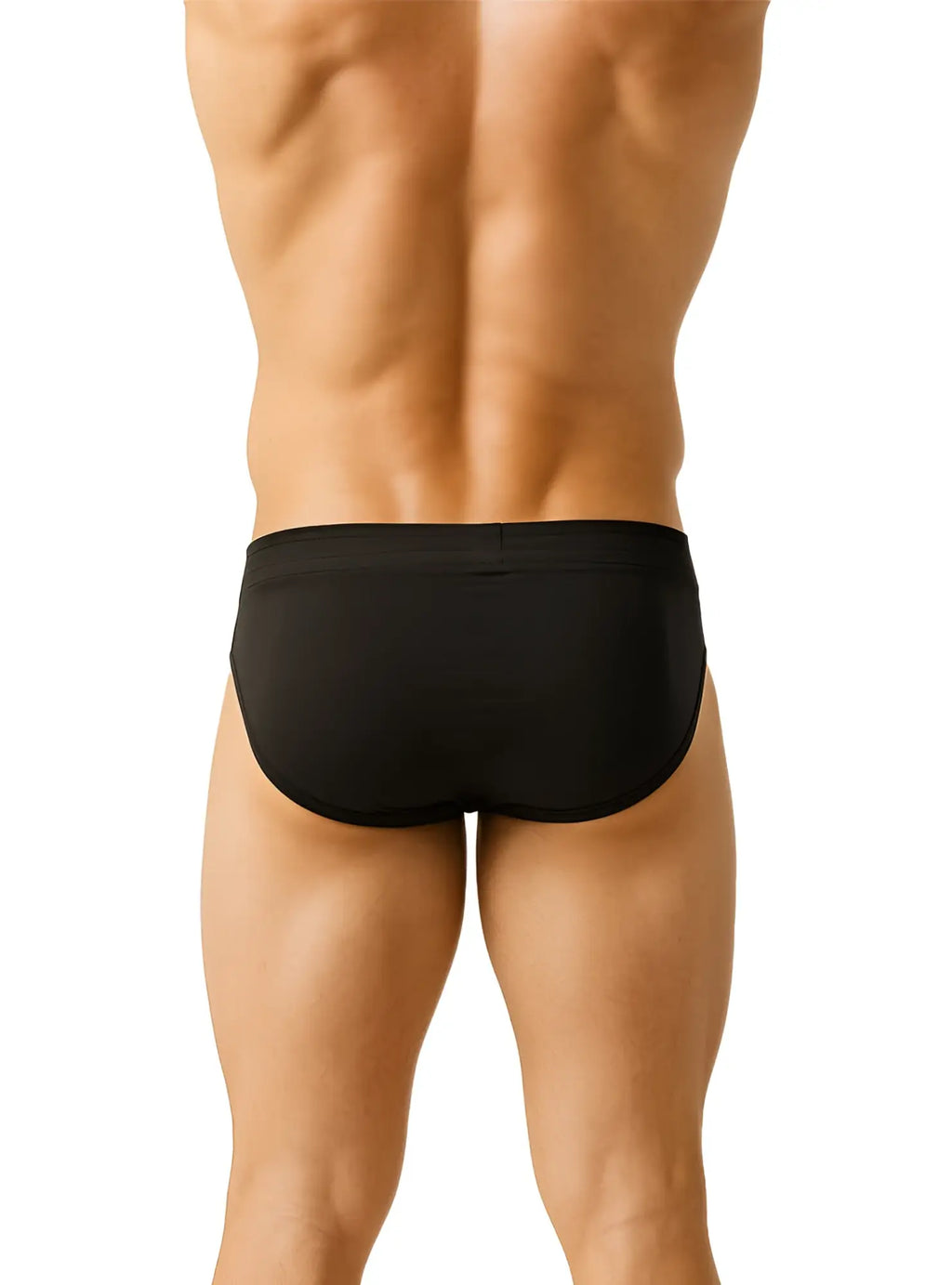 Black 100% cotton briefs with a smooth, form-fitting design for comfortable everyday wear