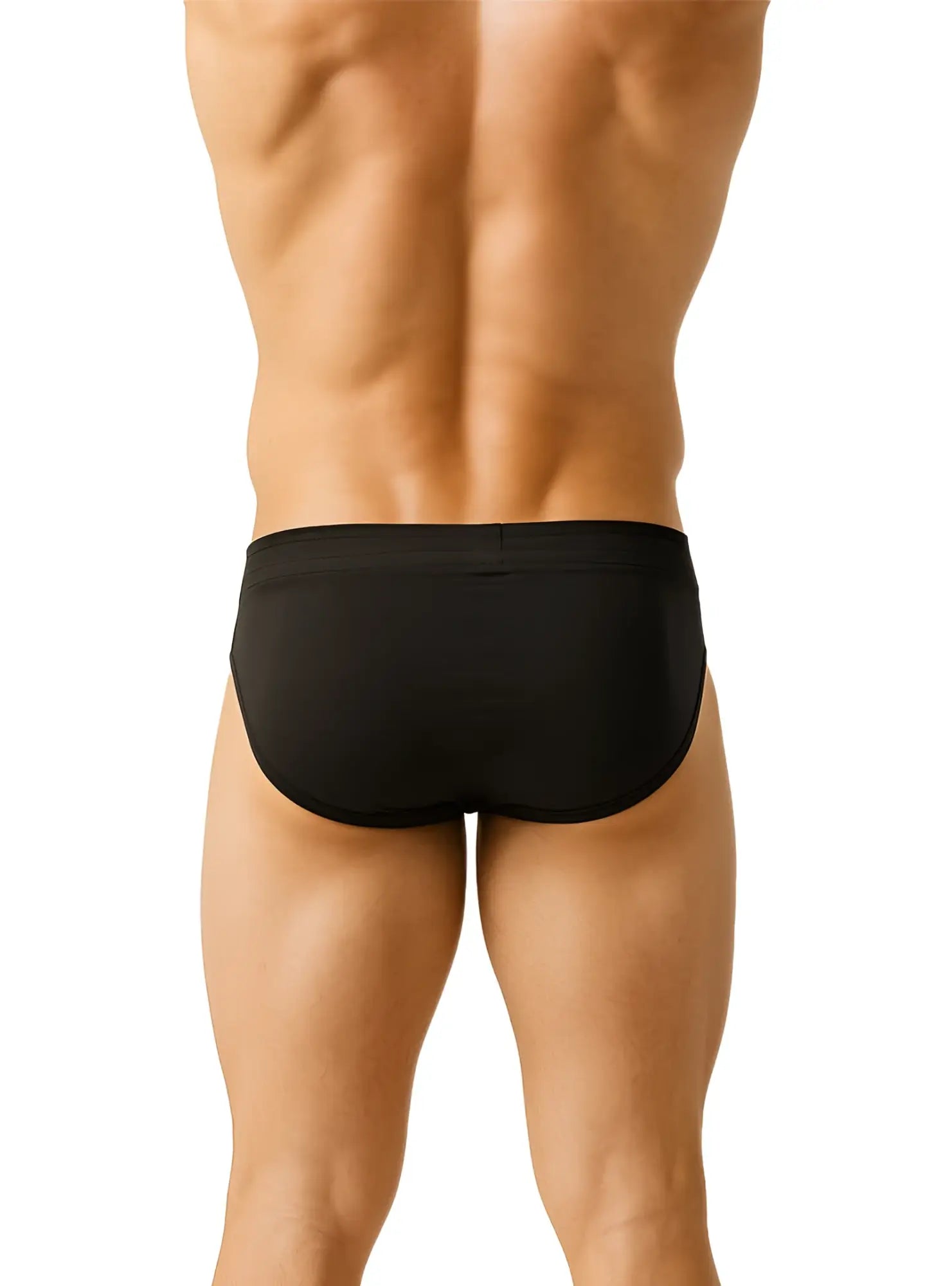 Black 100% cotton briefs with a smooth, form-fitting design for comfortable everyday wear