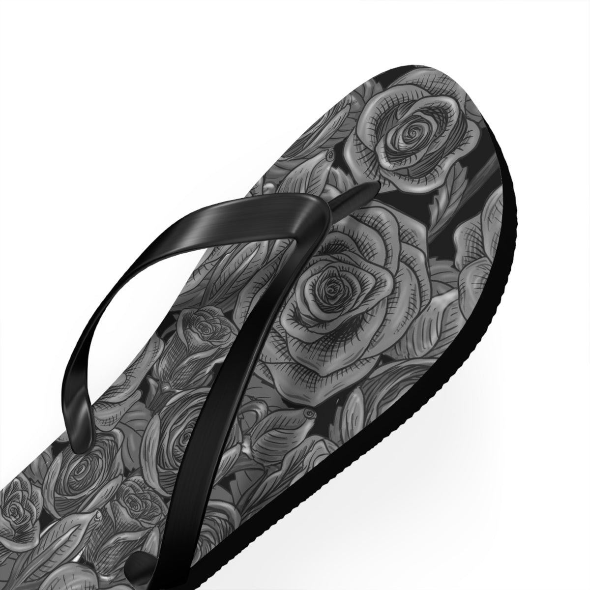 Maris Equi Men's Black Rose Flip-Flops