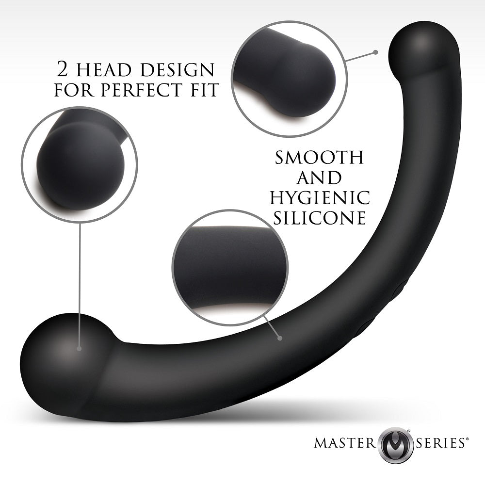 Consolador vibrador de silicona de doble punta Vibra-Crescent (10 unidades)