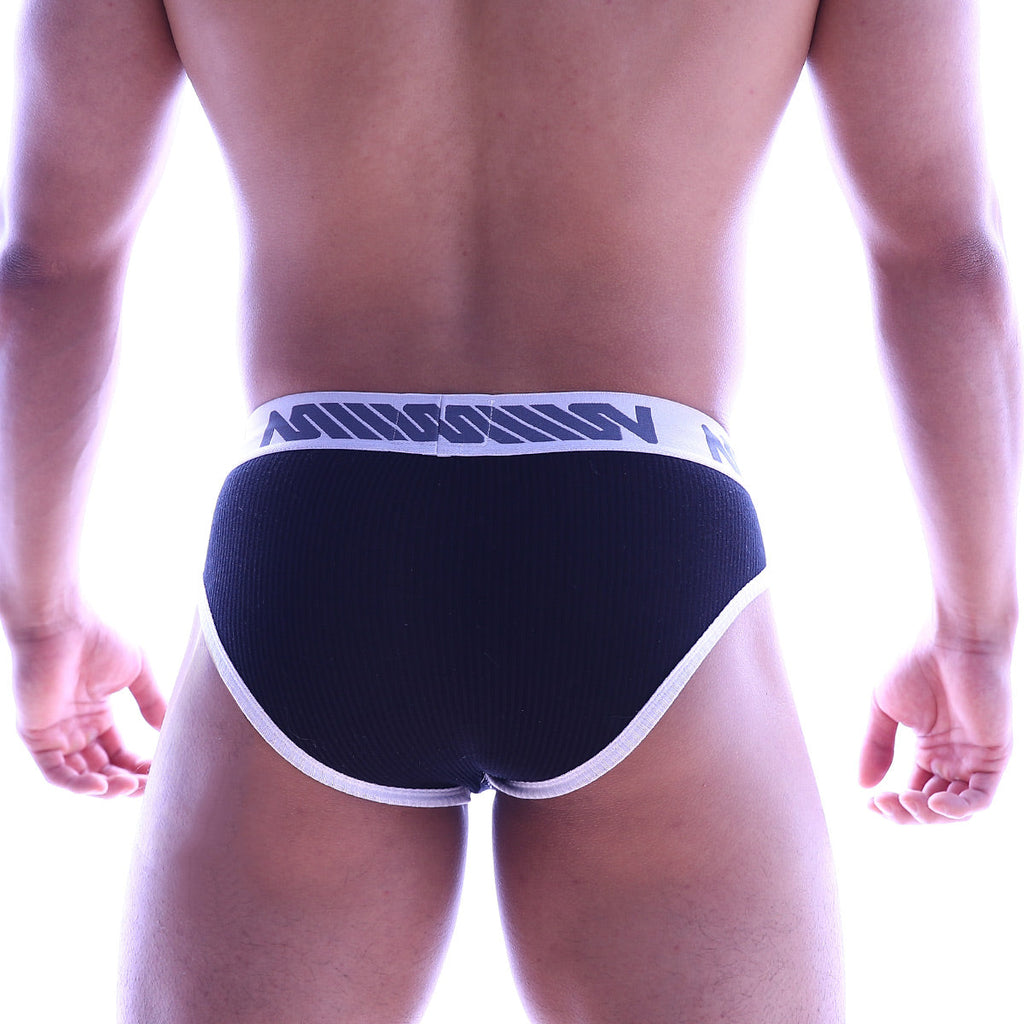 MetroMaleWear Classic Ribbed Brief Black 1103-20