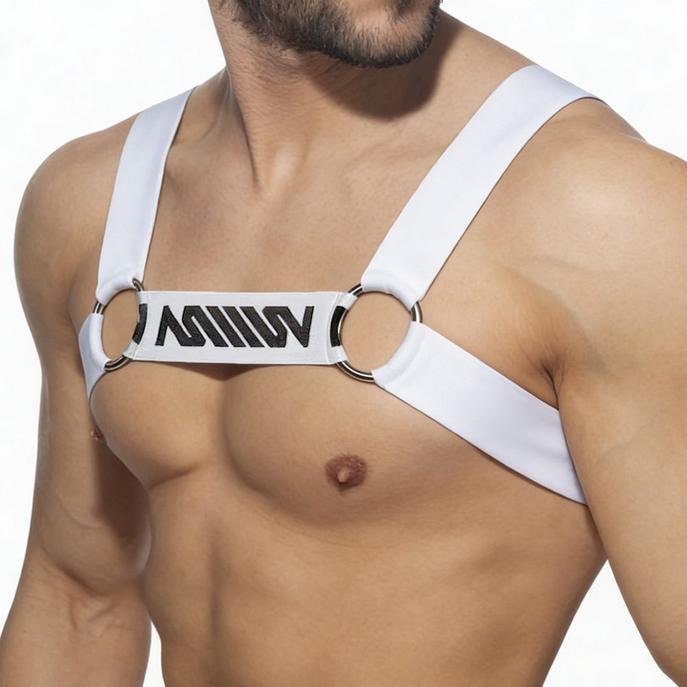 MetroMaleWear (M2W) Men's Logo Harness White 1200-00