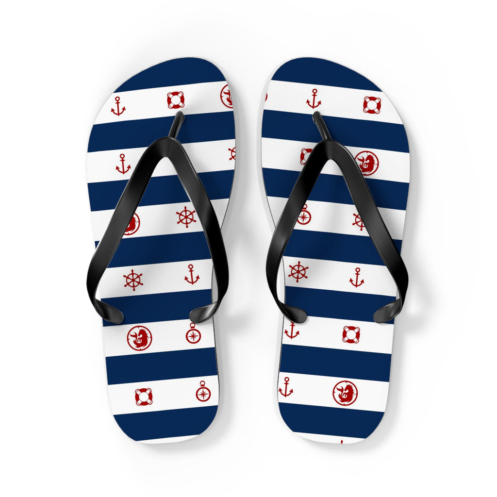 Maris Equi Men's Nautical Print Flip-Flops