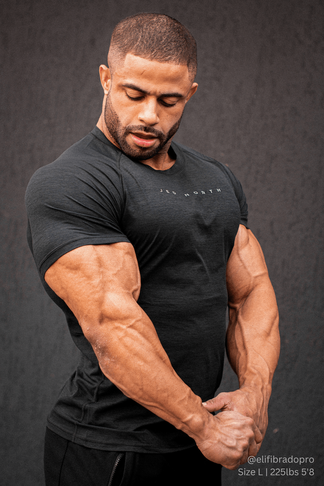 Jed North Agile Short Sleeve Training Tee - Charcoal Black