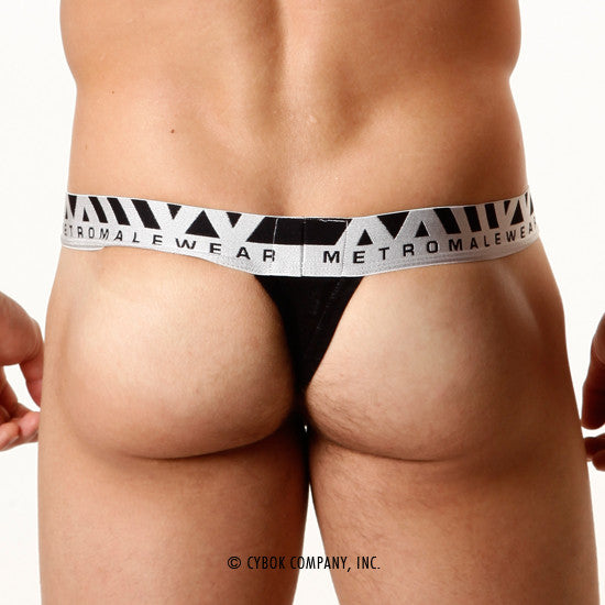 MetroMaleWear Pima Cotton Hip Thong Black 3002-20
