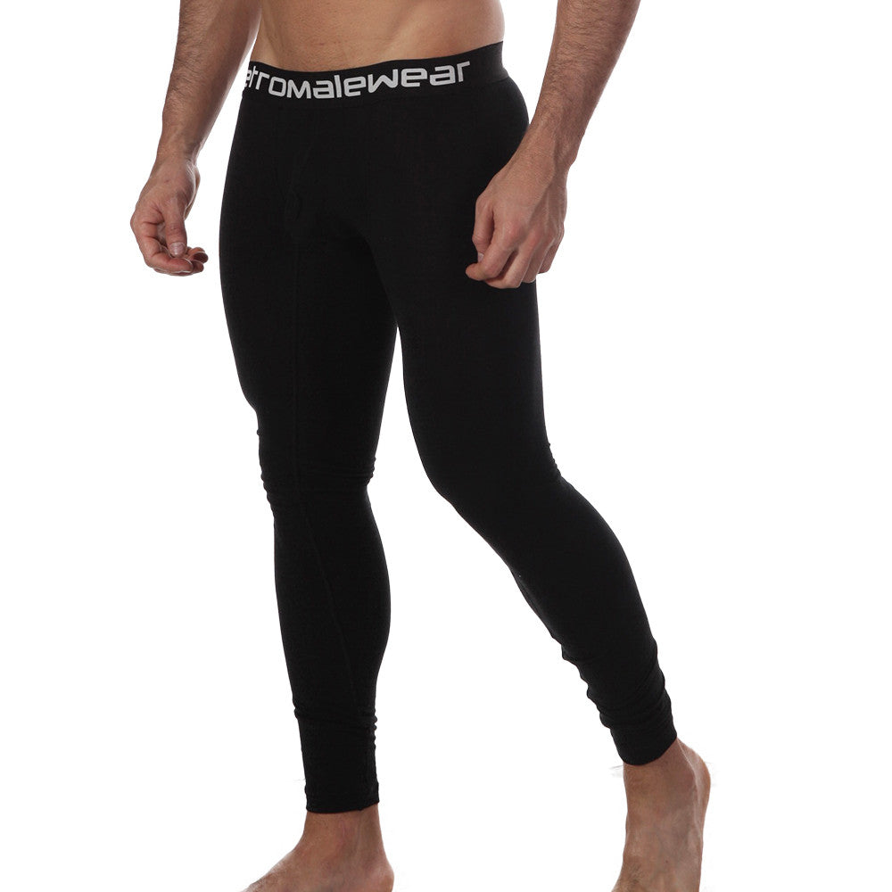 MetroMaleWear Perfect Scene Cotton Long John Black 3052-20