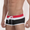 MetroMaleWear Trio Swim Trunk Black RED 4913-40
