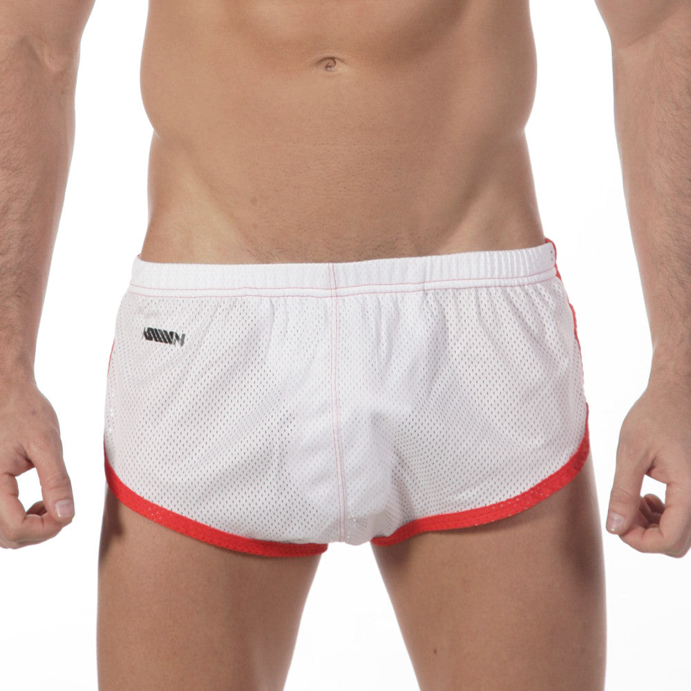 MetroMaleWear Soccer Split Short White 4705-00