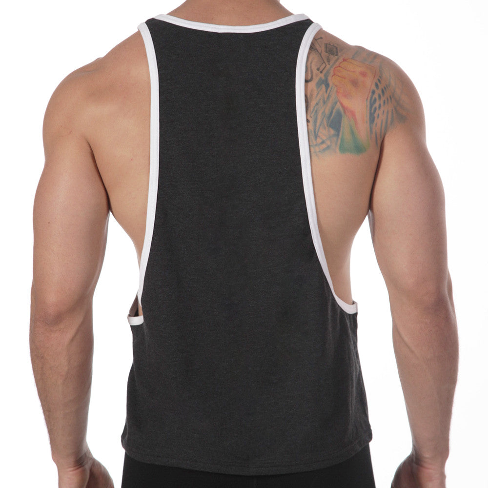 MetroMaleWear Gym Tank Top Charcoal 3128-11