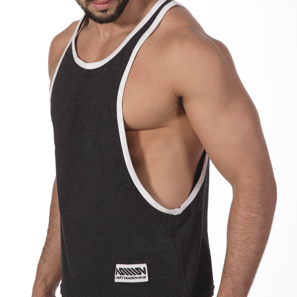 MetroMaleWear Gym Tank Top Charcoal 3128-11