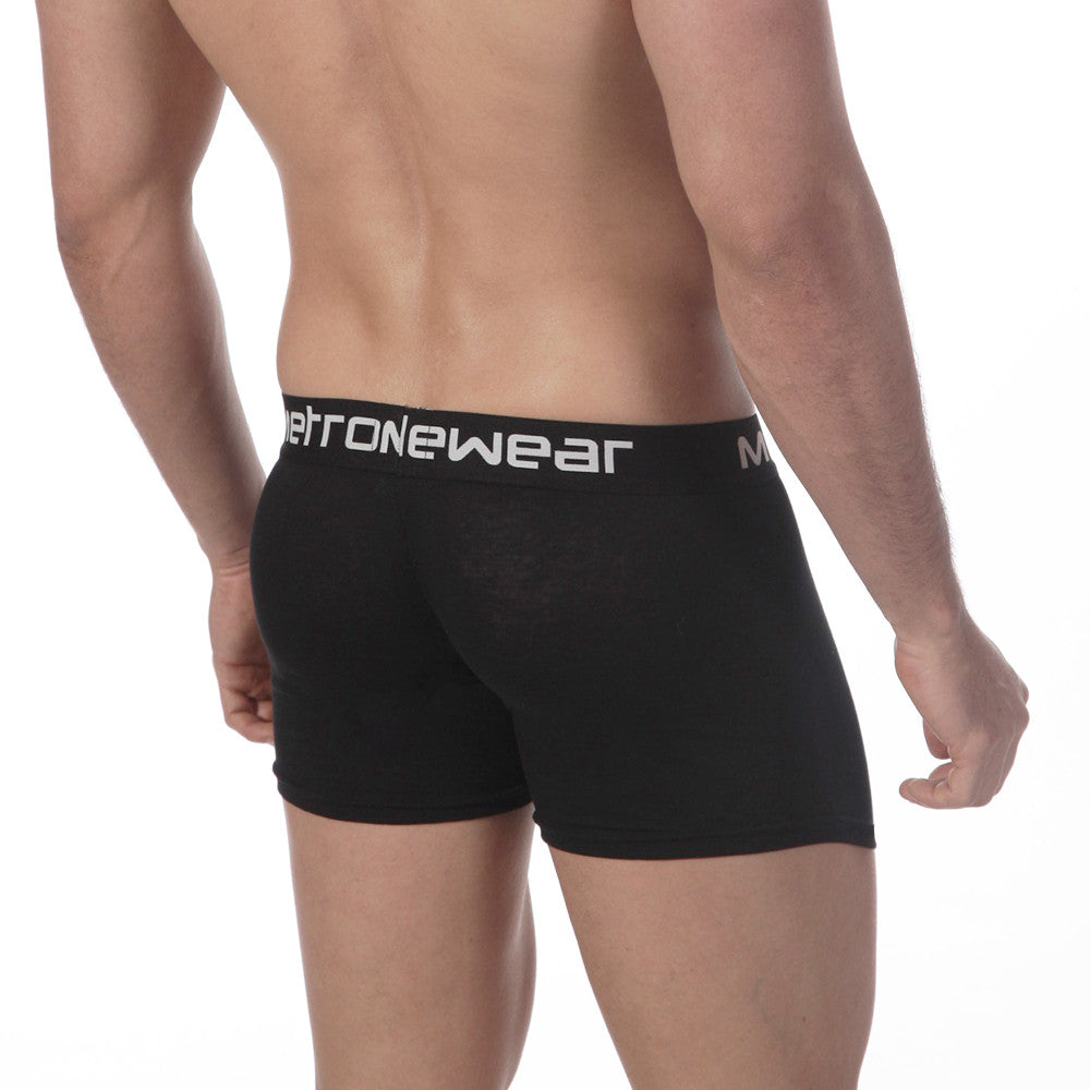 MetroMaleWear Pima Cotton Boxer Brief Black 3027-20