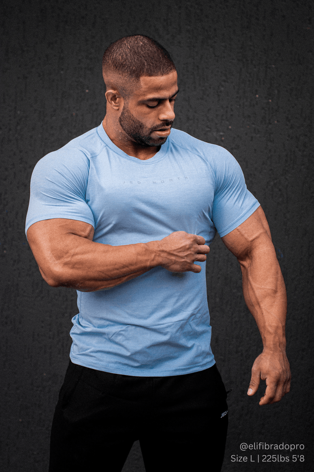 Camiseta de entrenamiento de manga corta Jed North Agile - Azul ártico