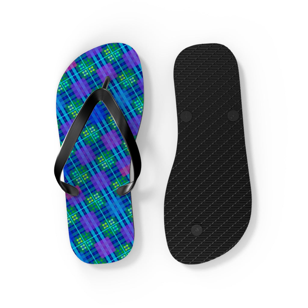 Maris Equi Men's Blue Tartan Flip-Flops