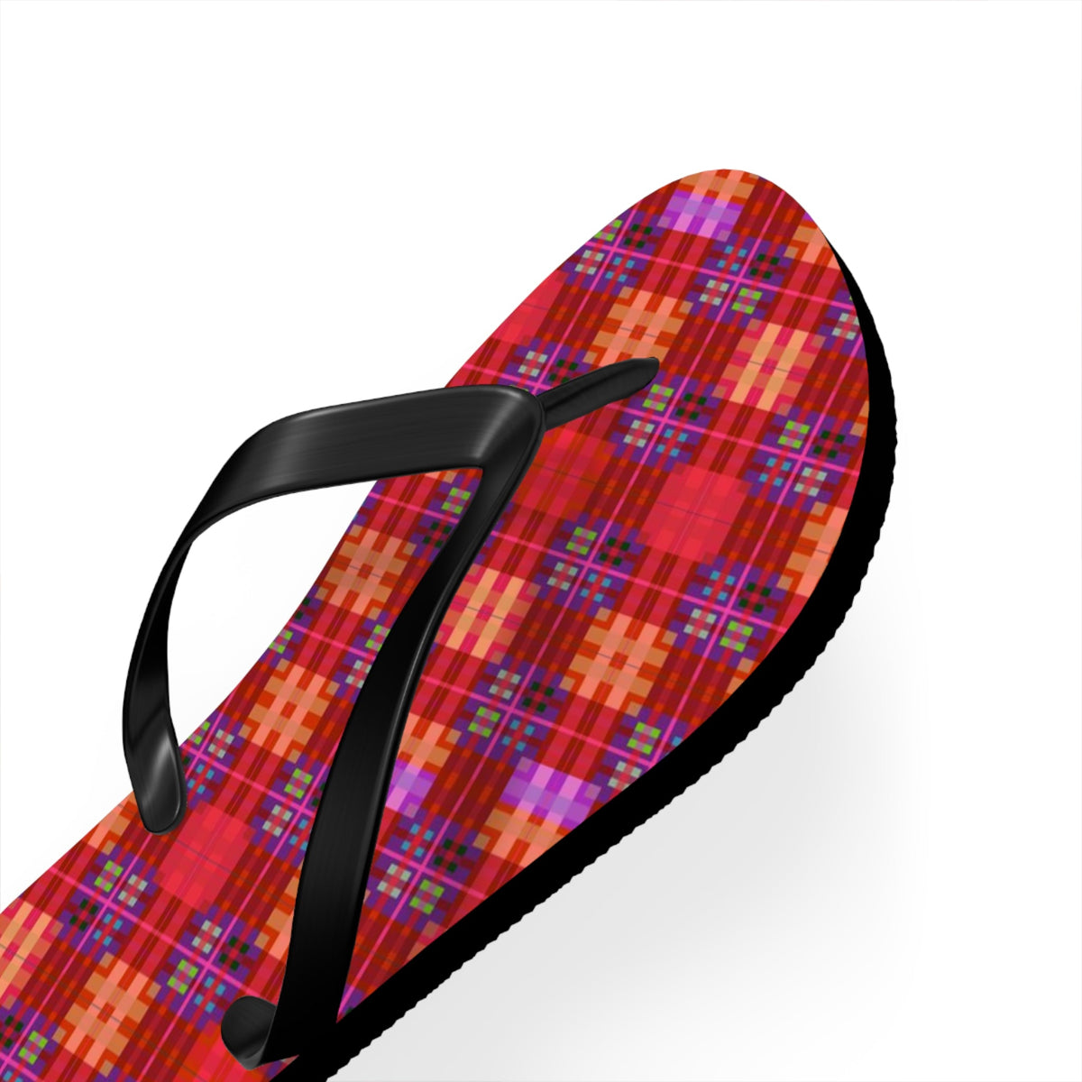 Maris Equi Men's Red Tartan Flip-Flops