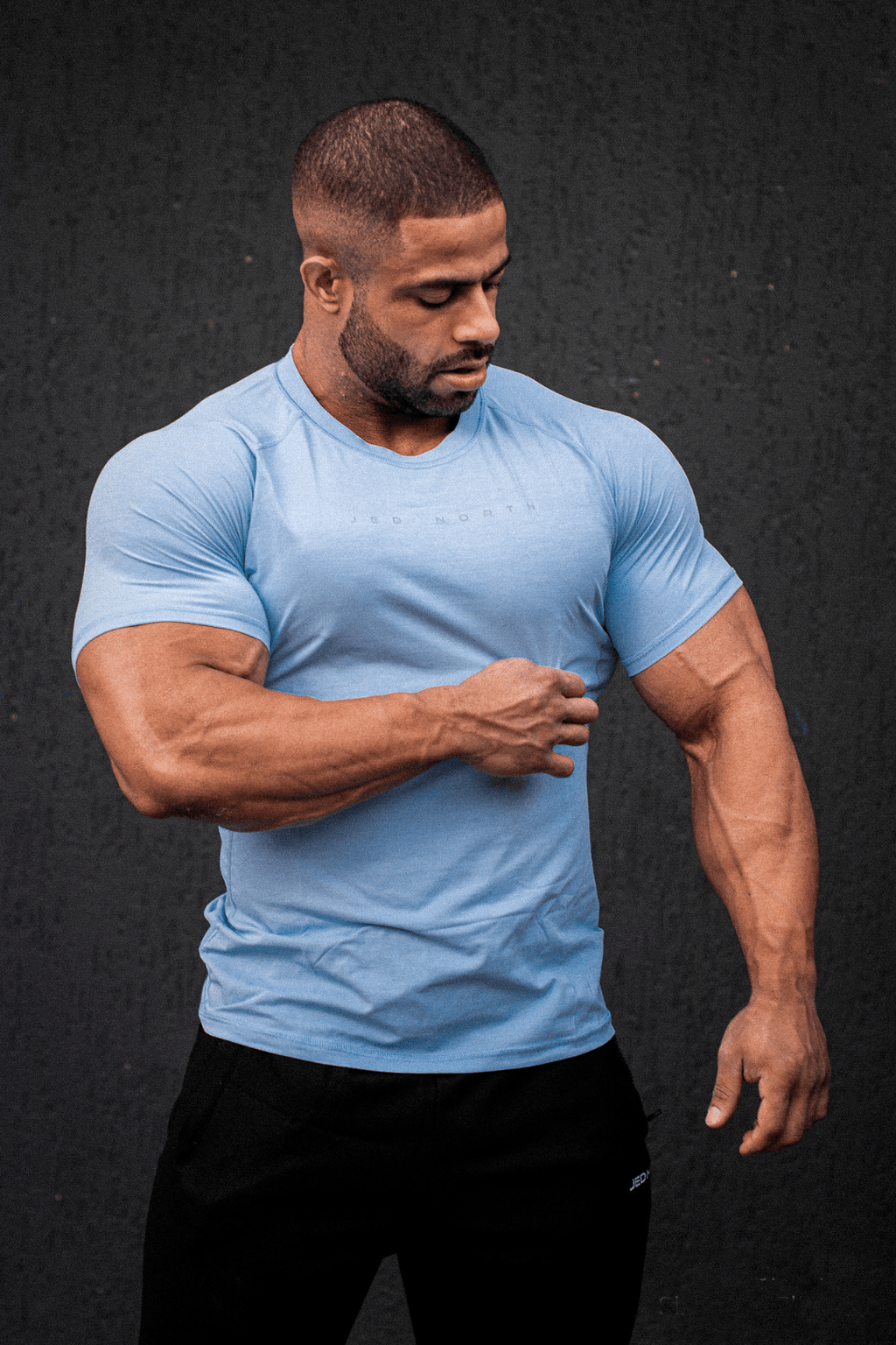 Camiseta de entrenamiento de manga corta Jed North Agile - Azul ártico