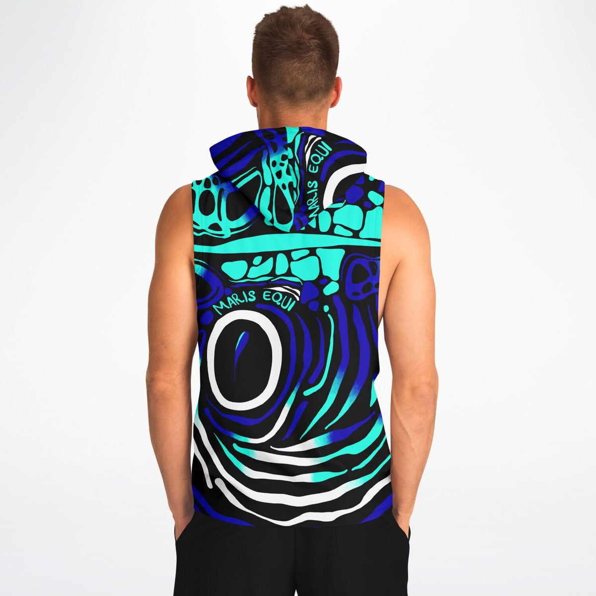Maris Equi Angelfish Men's Drop Armhole Cotton Blend Hoodie