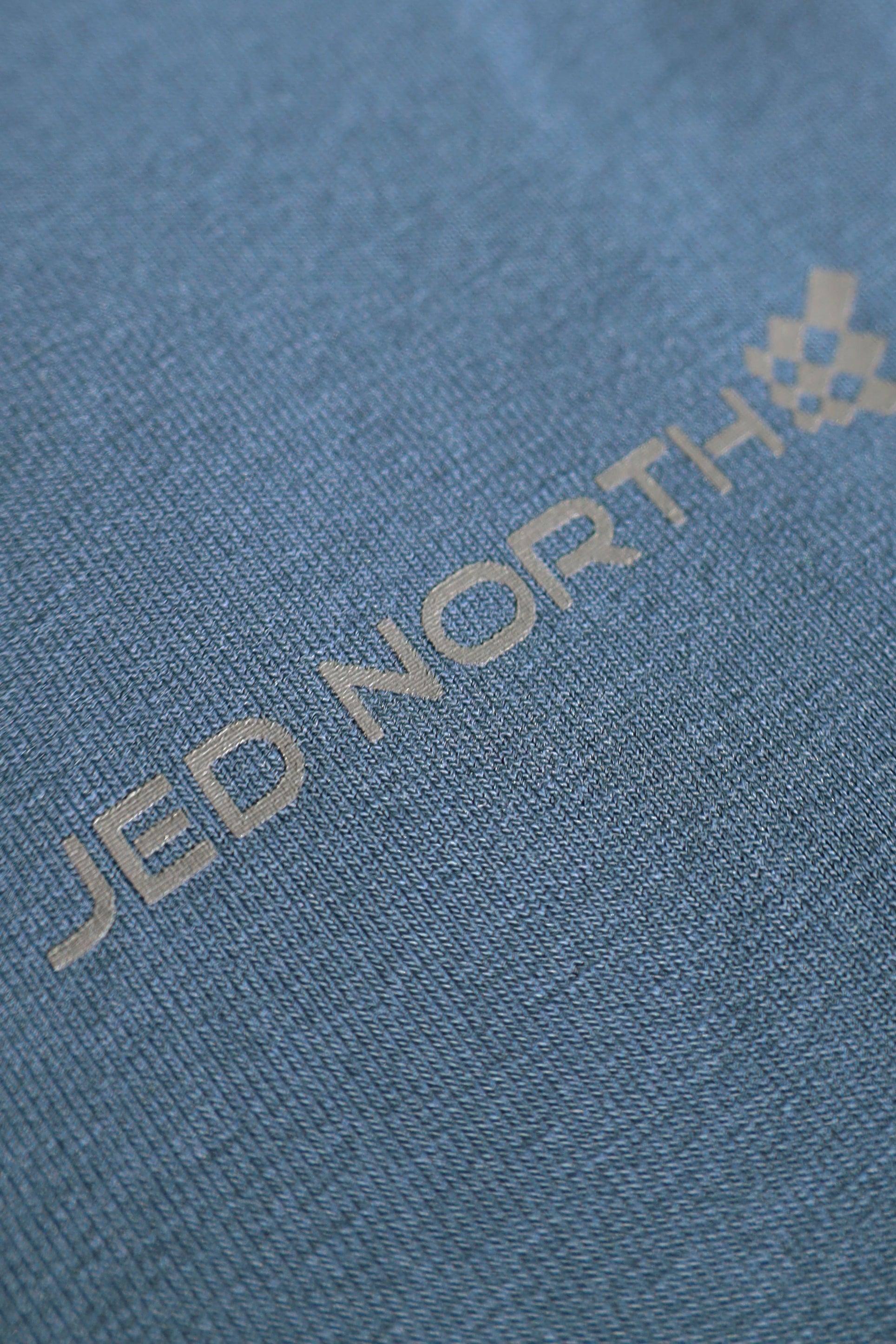 Jed North Titan Muscle-Fit Long Sleeve T-Shirt - Steel Blue