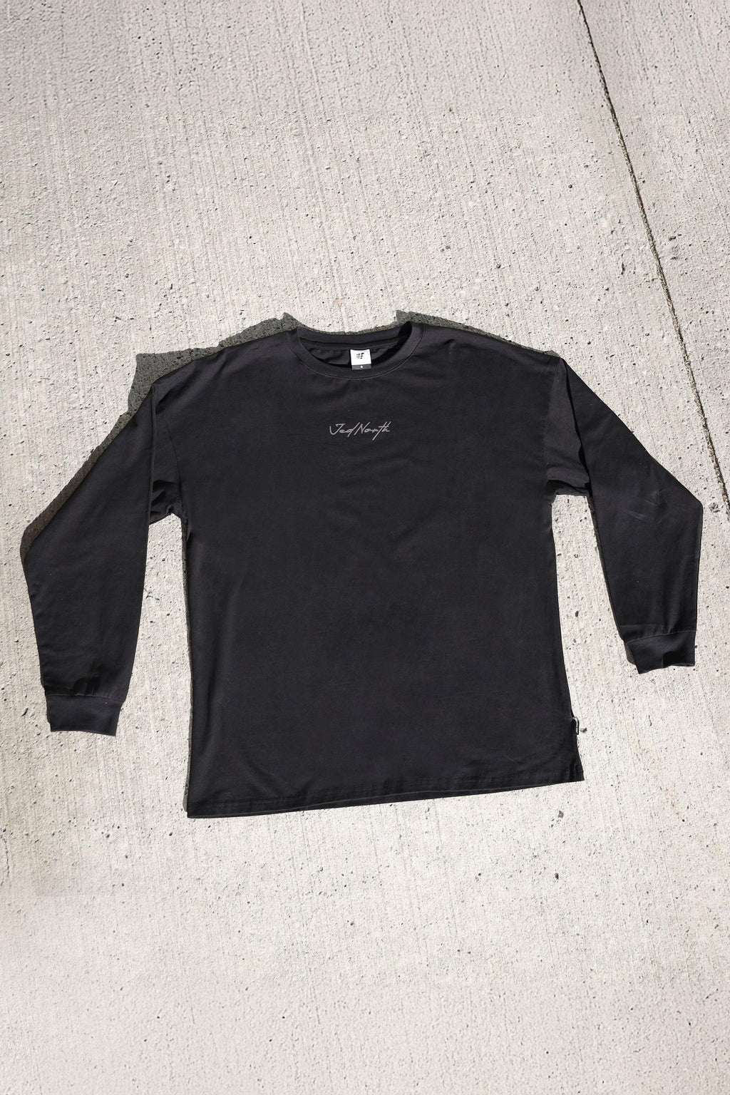 Jed North Energy Oversize-Langarm-T-Shirt 2.0 - Obsidianschwarz