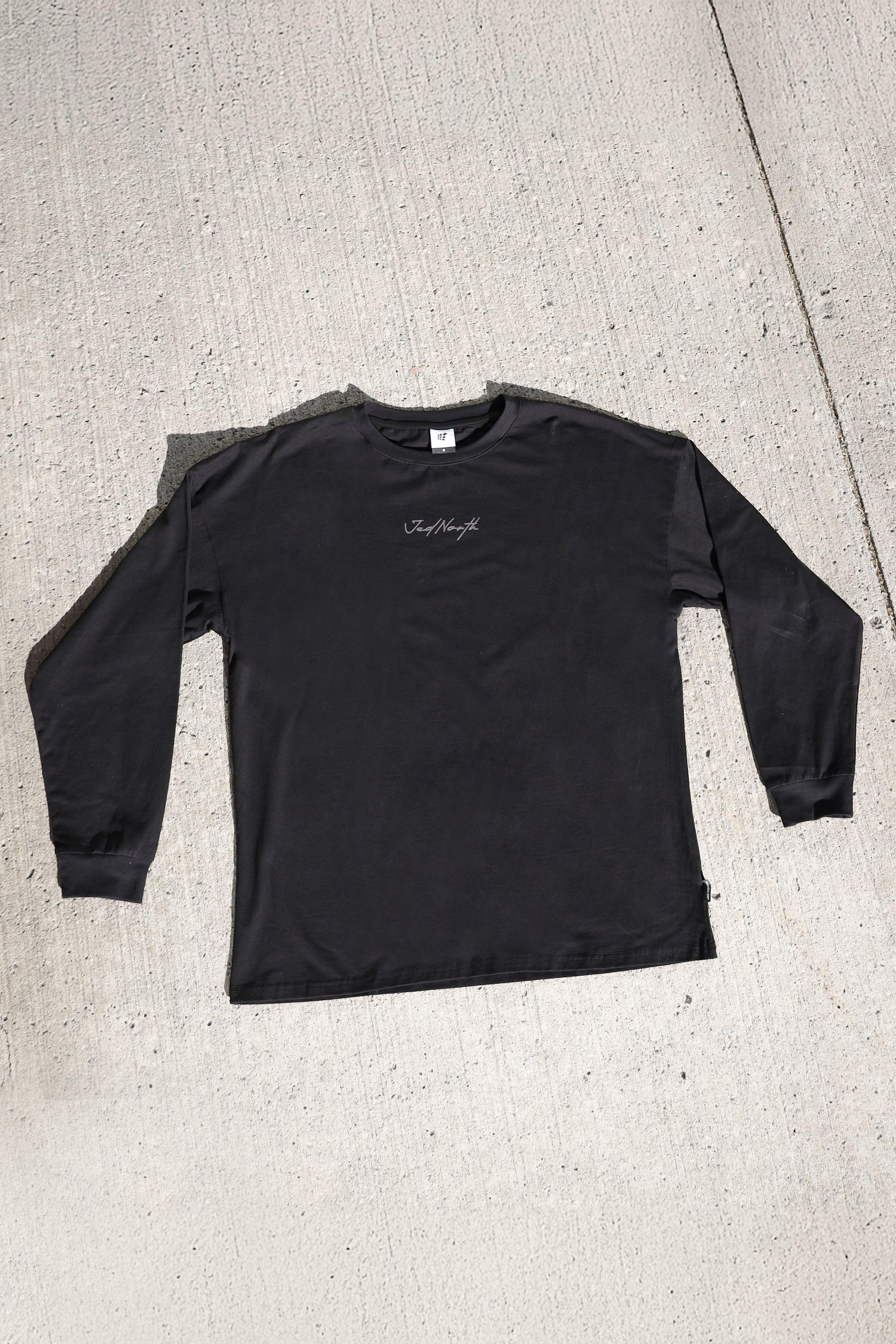 Jed North Energy Oversize-Langarm-T-Shirt 2.0 - Obsidianschwarz