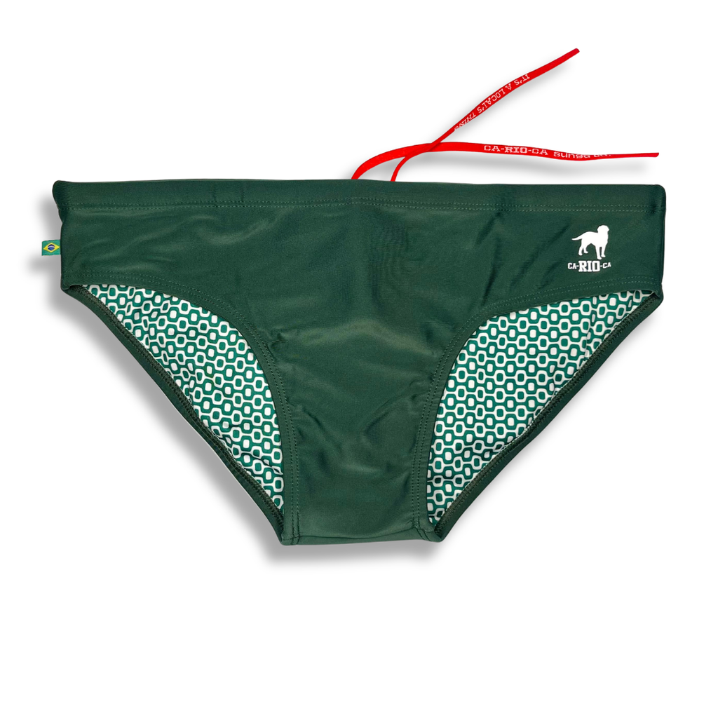CA-RIO-CA Bonsai Green  Men's Swimming Sunga - Beachwear for Men