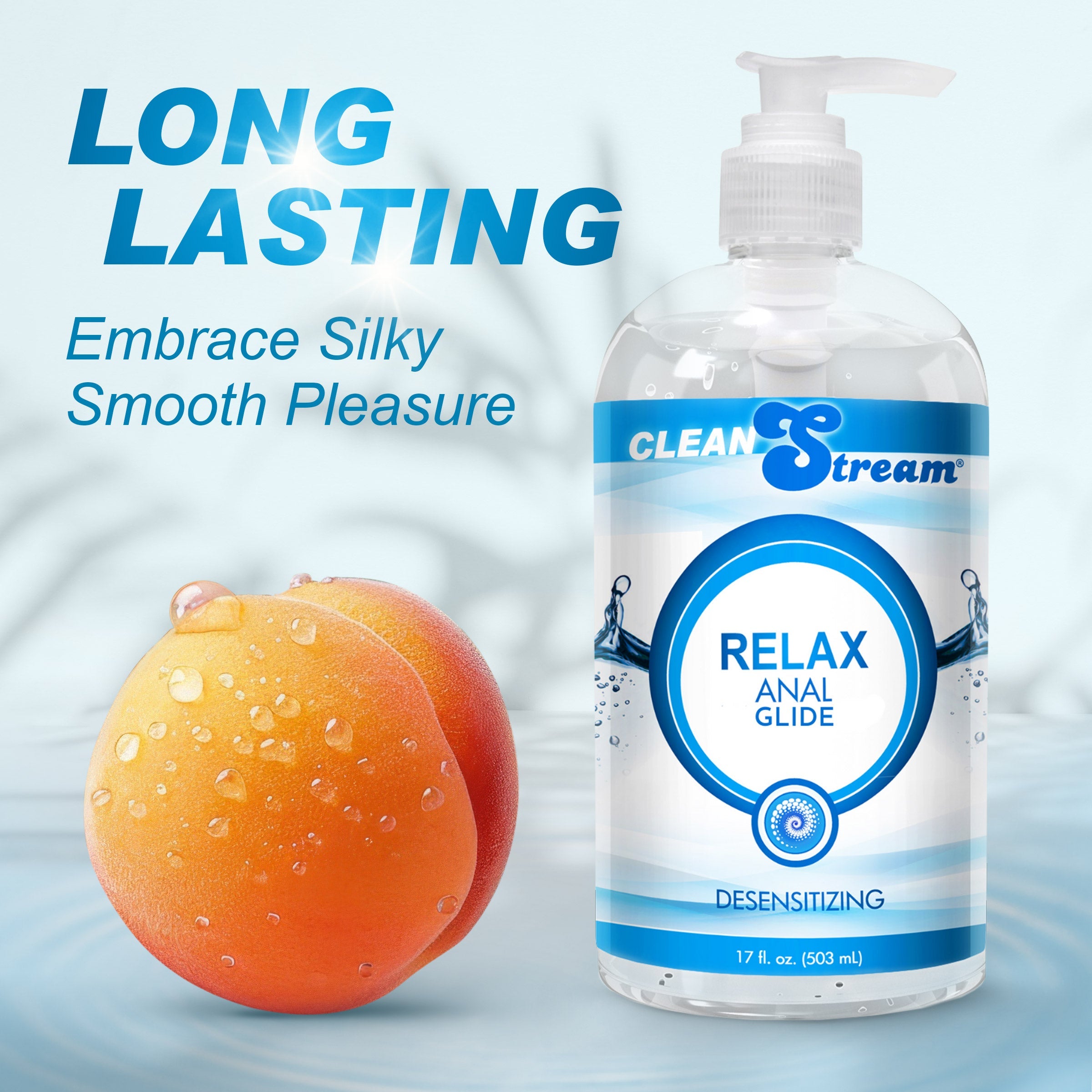 Lubricante anal ligeramente desensibilizante Relax de 17 oz