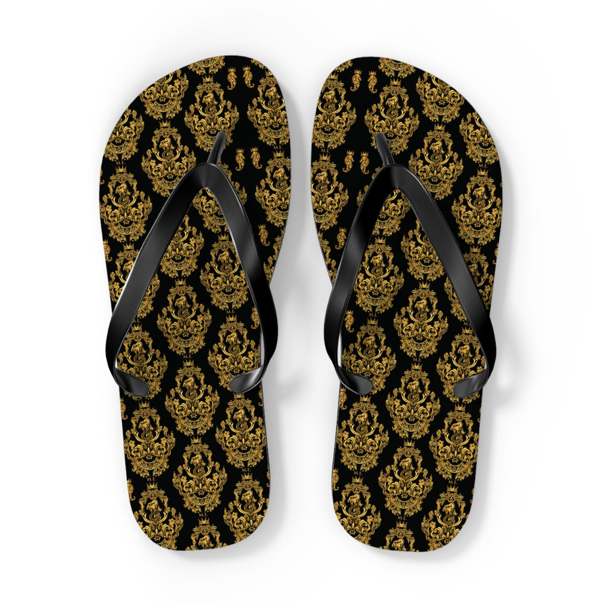 Maris Equi Men's Gold Baroque Flip-Flops