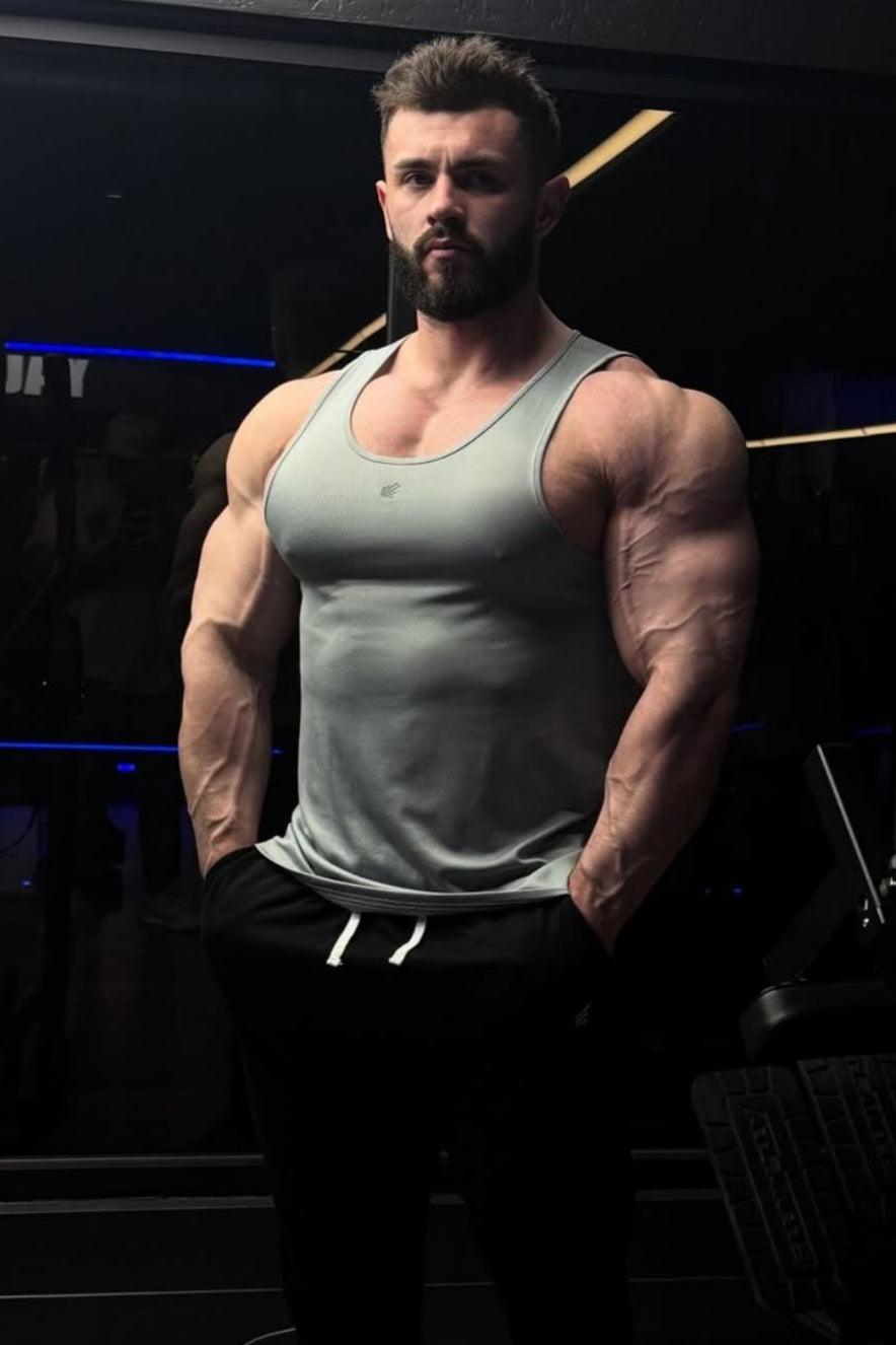 Jed North Alpha Mikrofaser-Tanktop, schnelltrocknend, Polarsilber