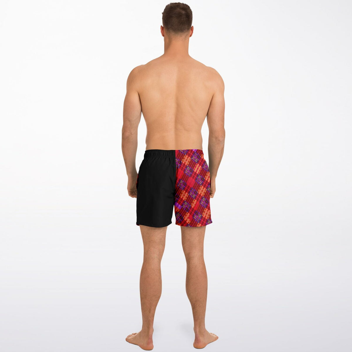 Maris Equi Red Tartan Men's Swim Shorts