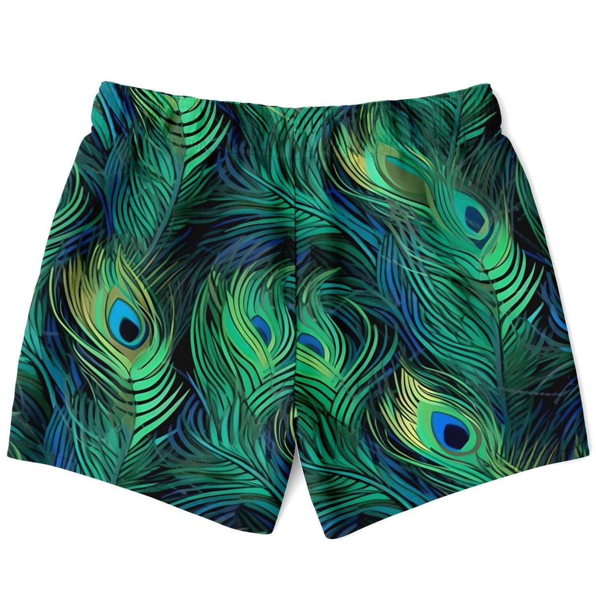 Maris Equi Peacock Feather Print Swim Shorts / Trunks for Men
