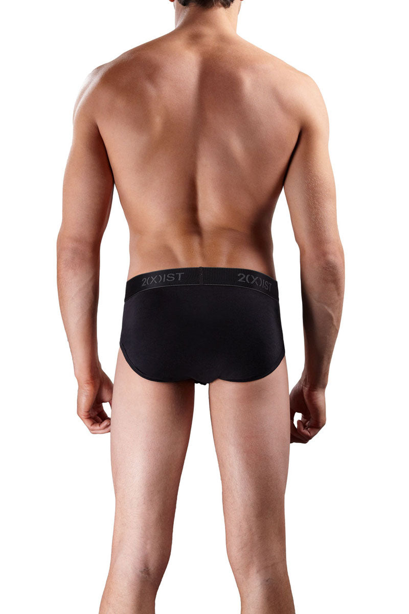 2(x)ist [3 Pack] Cotton Contour Pouch Brief Underwear Black/Charcoal/Red 3102030303 Size S - DealByEthan.gay loves 2(x)ist