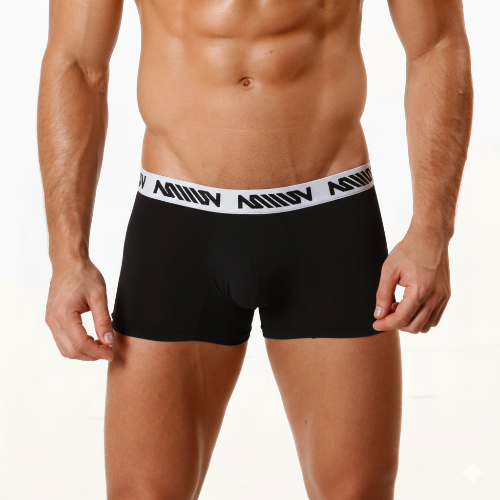 MetroMaleWear Microfiber Short Boxer 7인치 Black 2022-20
