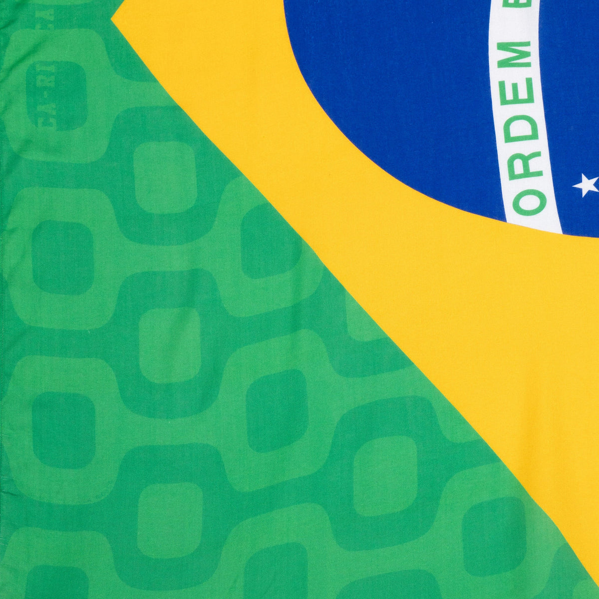 CA-RIO-CA BRASILIAN FLAG CANGA - GREEN, YELLOW, BLUE AND WHITE - BRAZILIAN BEACH TOWEL (SARONG/PAREO)