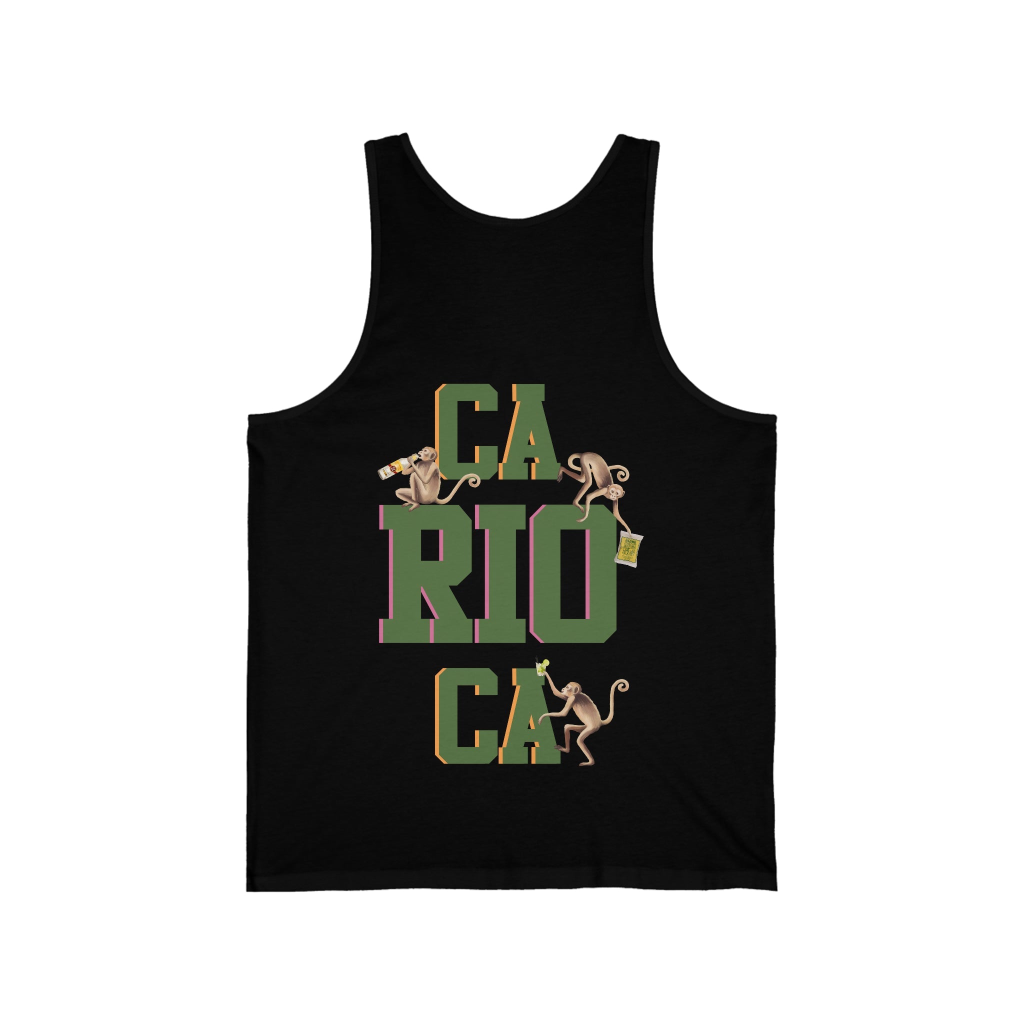 CA-RIO-CA Tanktop mit Aufdruck „Drunk Monkeys“ - Tanktop für Herren