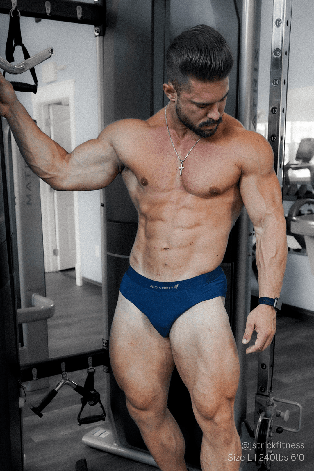 Jed North Men's Athletic Seamless Briefs 2-Pack - Black & Navy