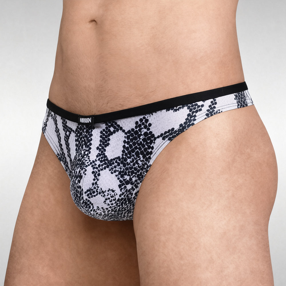 MetroMaleWear (M2W) Men's Continente Thong Snake 2342-60
