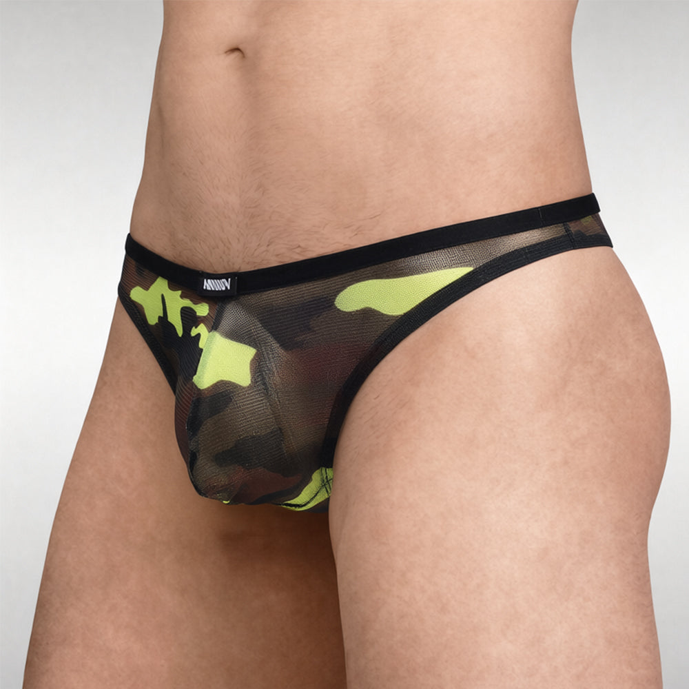 MetroMaleWear (M2W) Men's Continente Thong Green 2342-62