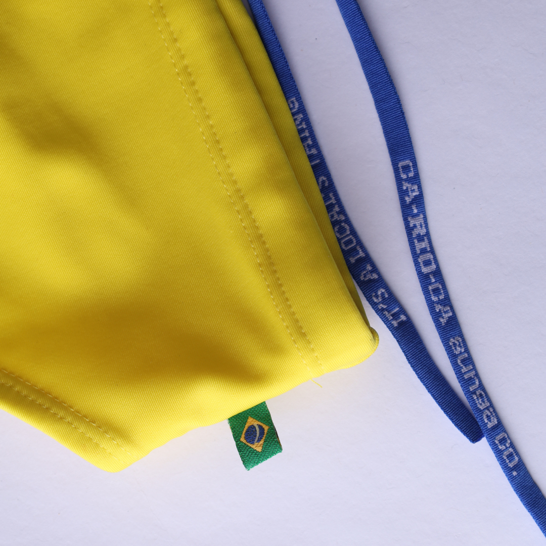 Bañador de sol para hombre color amarillo limonada liso - Ropa de playa para hombre